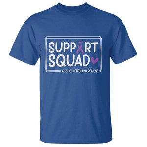 Support Squad Alzheimers T Shirt Purple Ribbon Hope Strength Love TS12 Royal Blue Print Your Wear