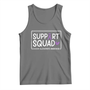 Support Squad Alzheimers Tank Top Purple Ribbon Hope Strength Love TS12 Black Heather Print Your Wear