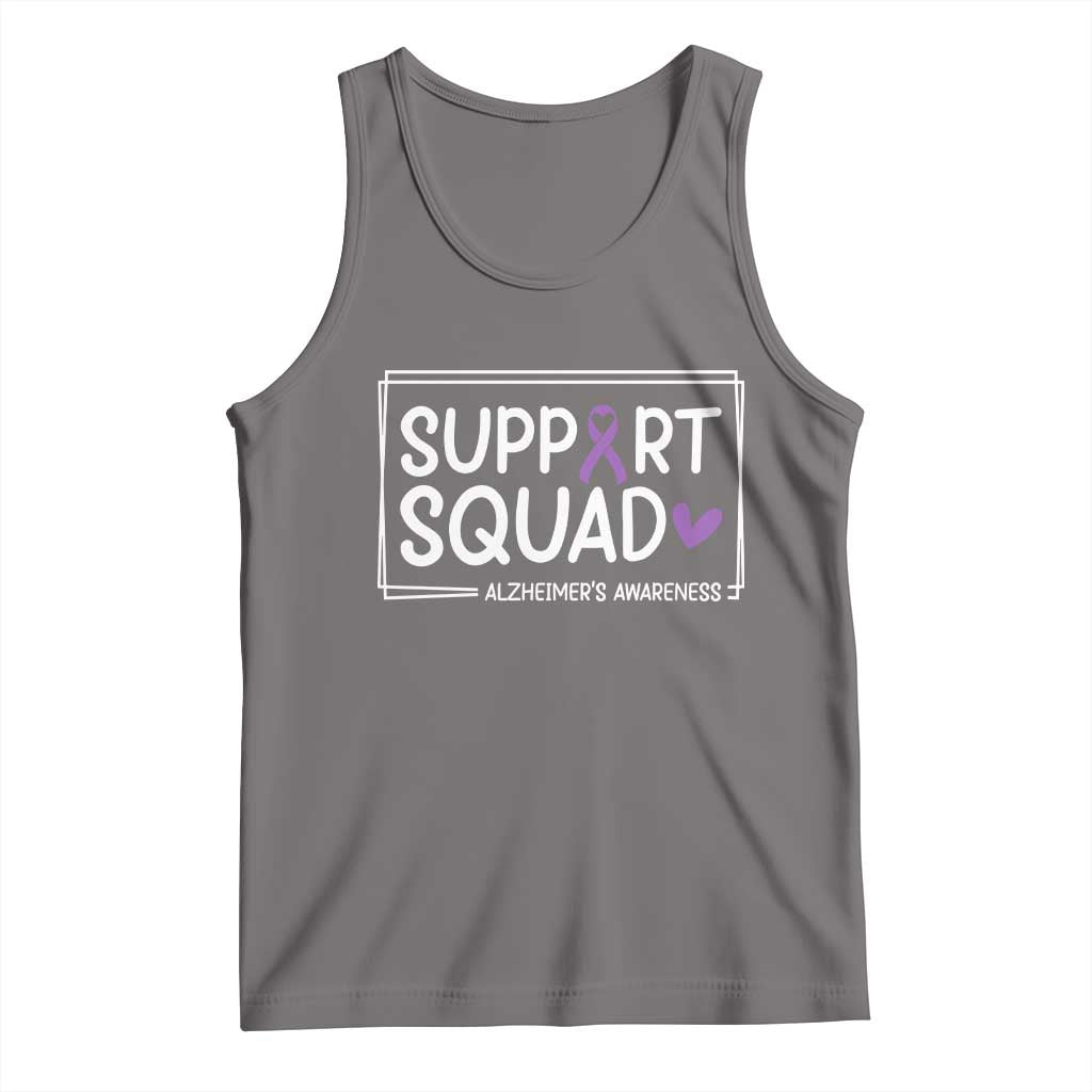 Support Squad Alzheimers Tank Top Purple Ribbon Hope Strength Love TS12 Deep Heather Print Your Wear