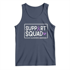 Support Squad Alzheimers Tank Top Purple Ribbon Hope Strength Love TS12 Navy Print Your Wear