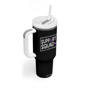 Support Squad Alzheimers Tumbler With Handle Purple Ribbon Hope Strength Love TS12 Print Your Wear