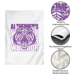 Alzheimer's Warrior Garden Flag Purple Tiger Ribbon Support Graphic TS12 Print Your Wear