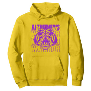 Alzheimer's Warrior Hoodie Purple Tiger Ribbon Support Graphic TS12 Daisy Print Your Wear