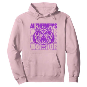 Alzheimer's Warrior Hoodie Purple Tiger Ribbon Support Graphic TS12 Light Pink Print Your Wear
