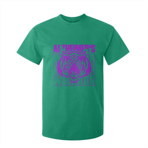 Alzheimer's Warrior T Shirt For Kid Purple Tiger Ribbon Support Graphic TS12 Irish Green Print Your Wear