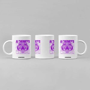 Alzheimer's Warrior Coffee Mug Purple Tiger Ribbon Support Graphic TS12 Print Your Wear