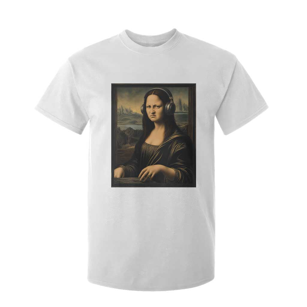 Funny Mona Lisa Bass Face T Shirt For Kid Vintage DJ Producer Music Lover Gift TS12 White Print Your Wear
