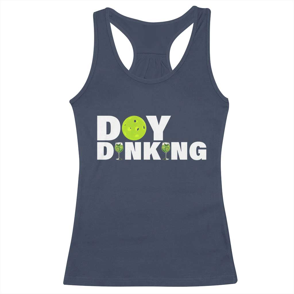 Pickleball Lover Racerback Tank Top Day Dinking Drinking Gift TS12 Navy Print Your Wear