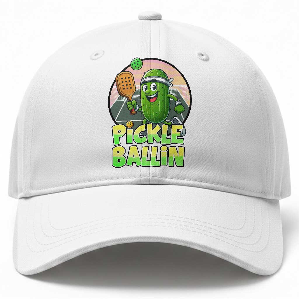 Funny Pickleball Lover Baseball Cap Pickle Ballin Quote TS12 Print Your Wear