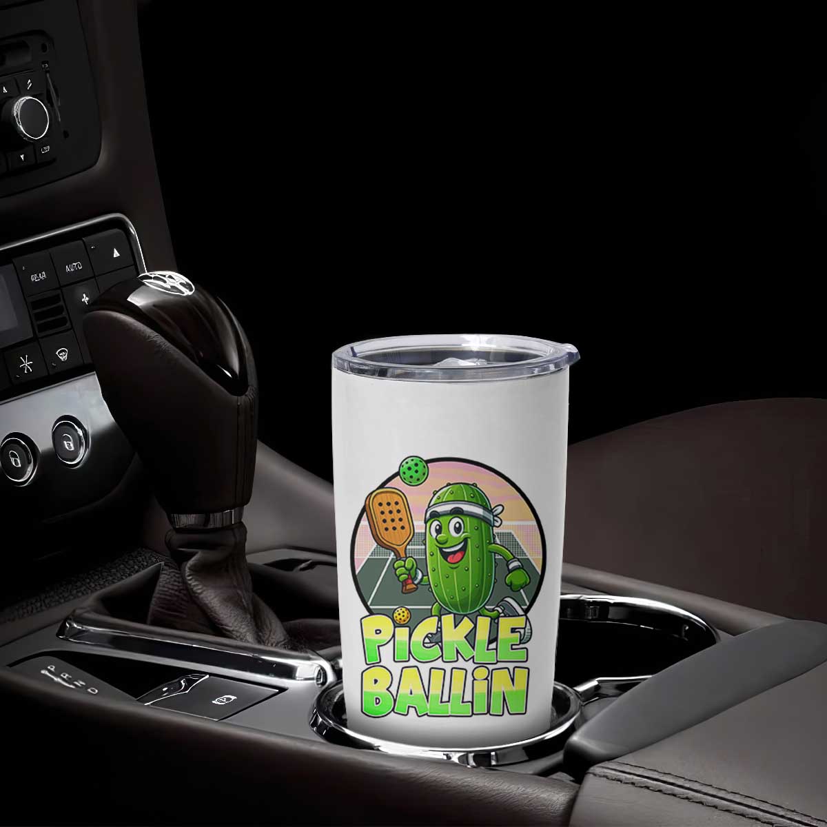 Funny Pickleball Lover Tumbler Cup Pickle Ballin Quote TS12 Print Your Wear