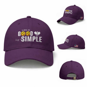 Life Is Good Keep It Simple Baseball Cap Pickleball Lover TS12 Baseball Cap Universal Fit Purple Print Your Wear