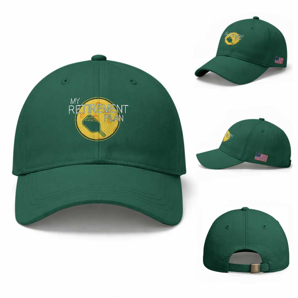 Funny Retirement Plan Baseball Cap Pickleball Gift For Lovers TS12 Baseball Cap Universal Fit Irish Green Print Your Wear