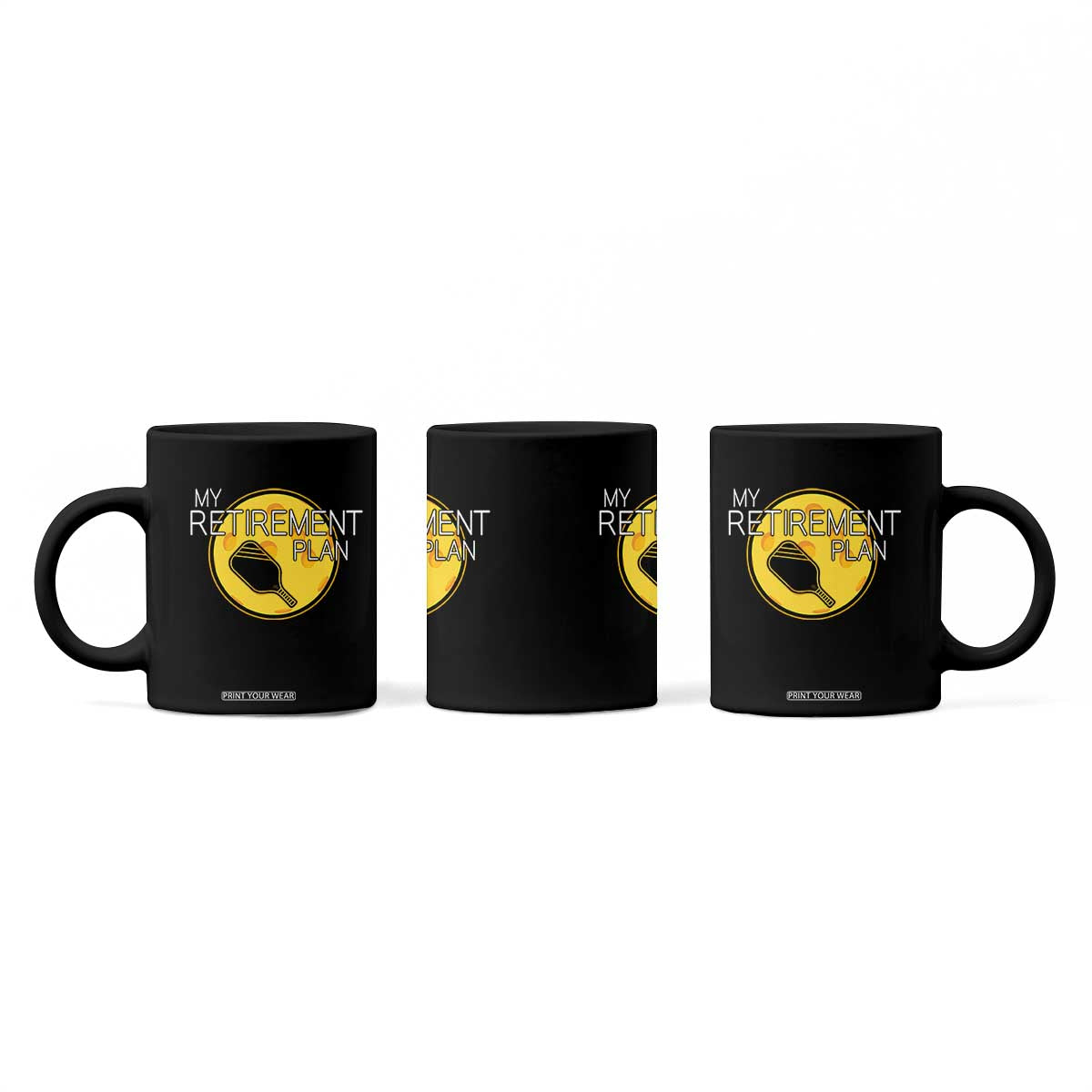Funny Retirement Plan Coffee Mug Pickleball Gift For Lovers TS12 Print Your Wear