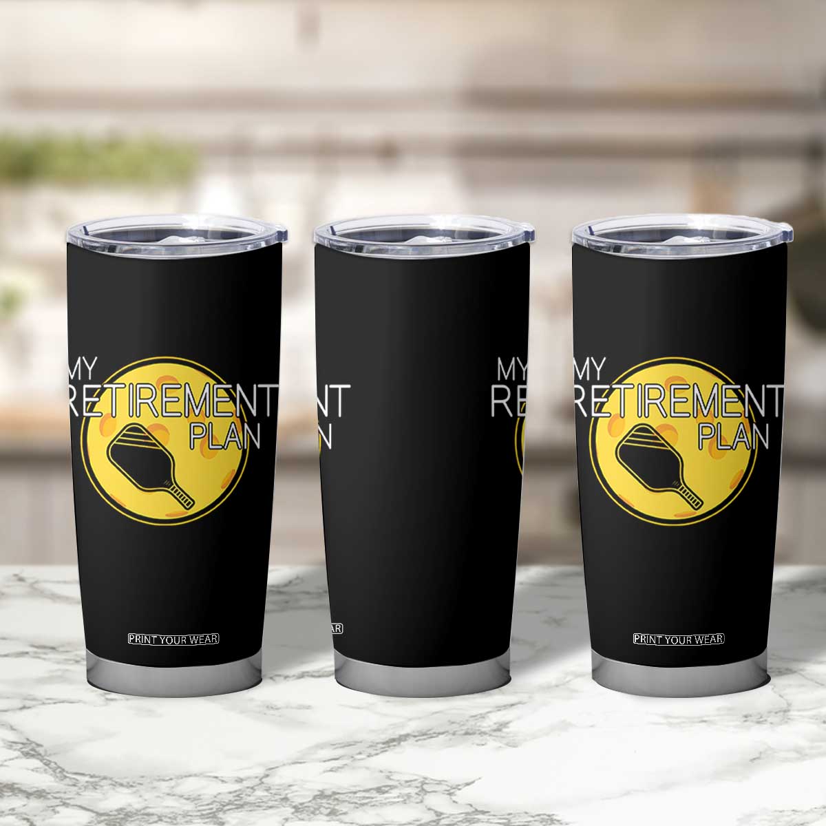 Funny Retirement Plan Tumbler Cup Pickleball Gift For Lovers TS12 Print Your Wear