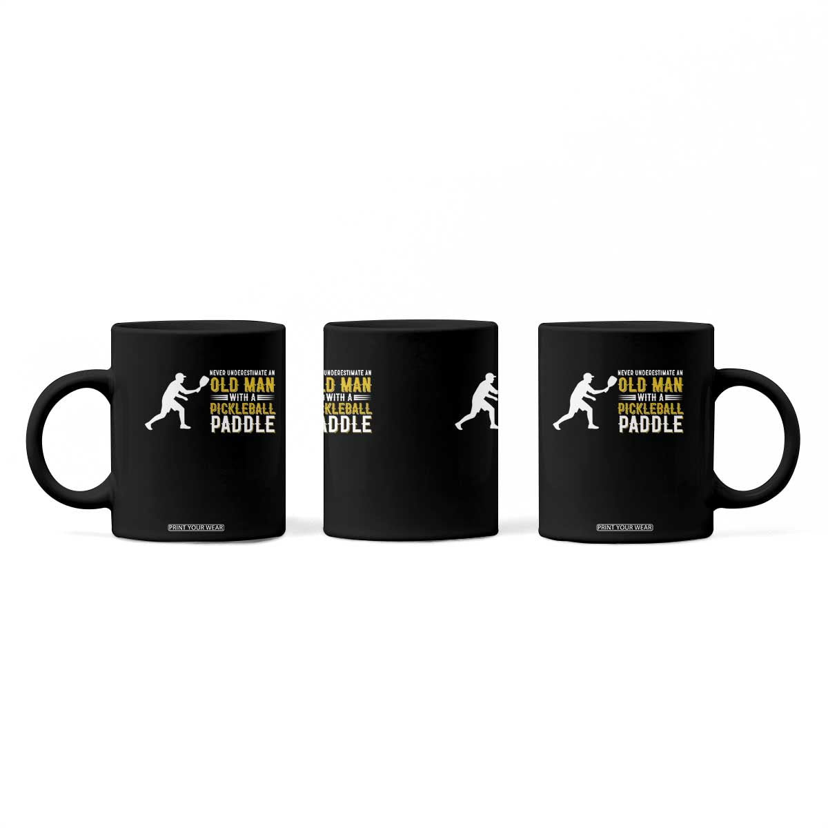 Funny Pickleball Lover Coffee Mug Never Underestimate Old Man TS12 Print Your Wear