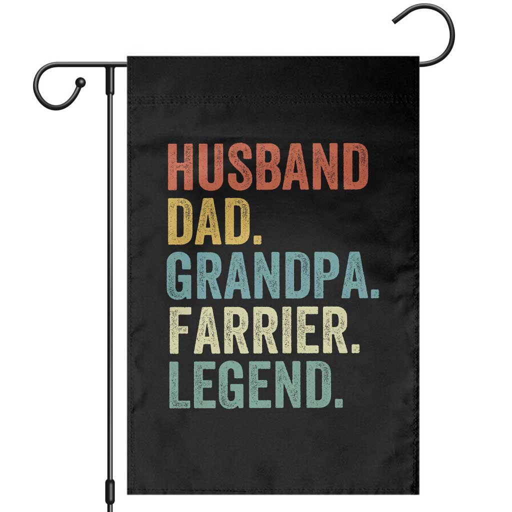 Husband Dad Grandpa Farrier Garden Flag Vintage Horseshoe Equine Craftsman Gift