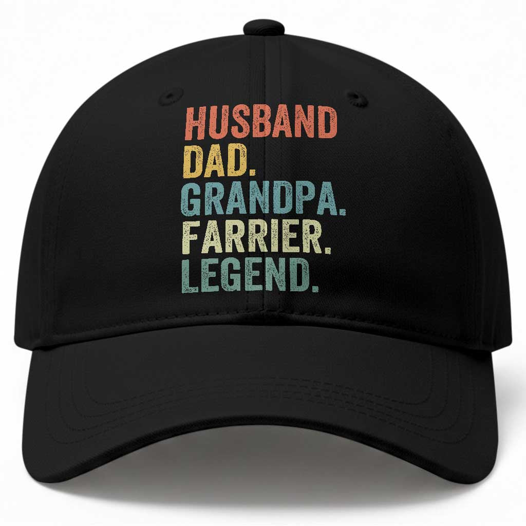 Husband Dad Grandpa Farrier Baseball Cap Vintage Horseshoe Equine Craftsman Gift