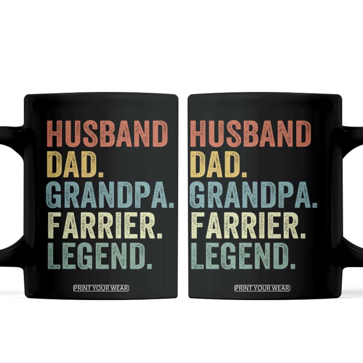Husband Dad Grandpa Farrier Coffee Mug Vintage Horseshoe Equine Craftsman Gift