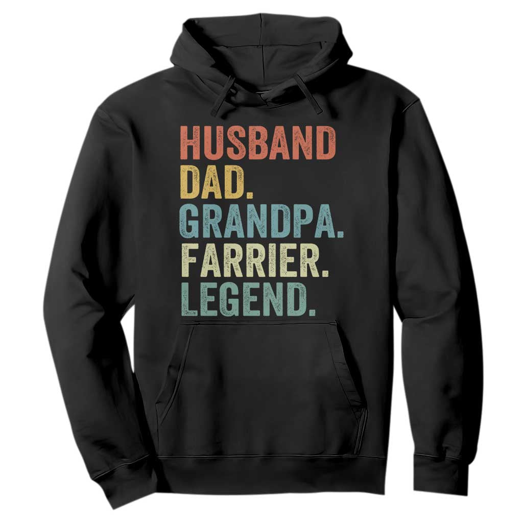 Husband Dad Grandpa Farrier Hoodie Vintage Horseshoe Equine Craftsman Gift
