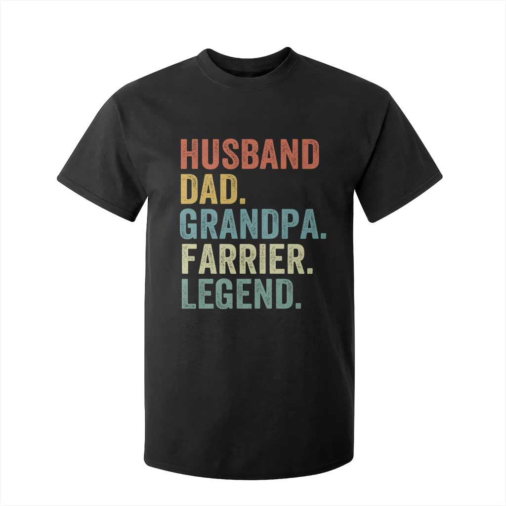Husband Dad Grandpa Farrier T Shirt For Kid Vintage Horseshoe Equine Craftsman Gift