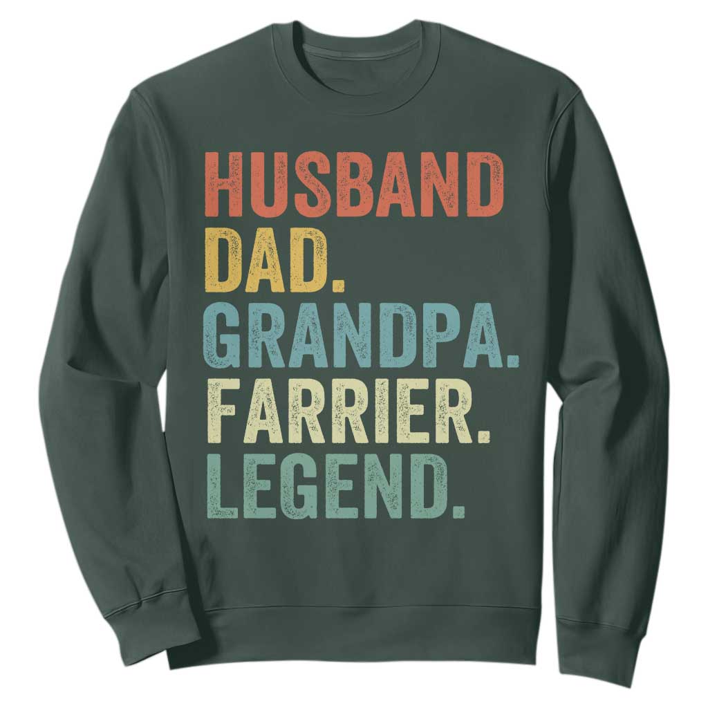 Husband Dad Grandpa Farrier Sweatshirt Vintage Horseshoe Equine Craftsman Gift