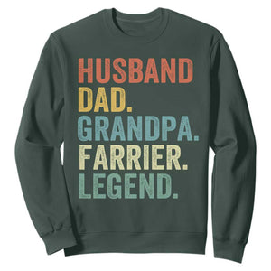 Husband Dad Grandpa Farrier Sweatshirt Vintage Horseshoe Equine Craftsman Gift