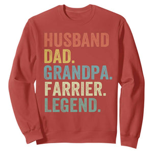 Husband Dad Grandpa Farrier Sweatshirt Vintage Horseshoe Equine Craftsman Gift