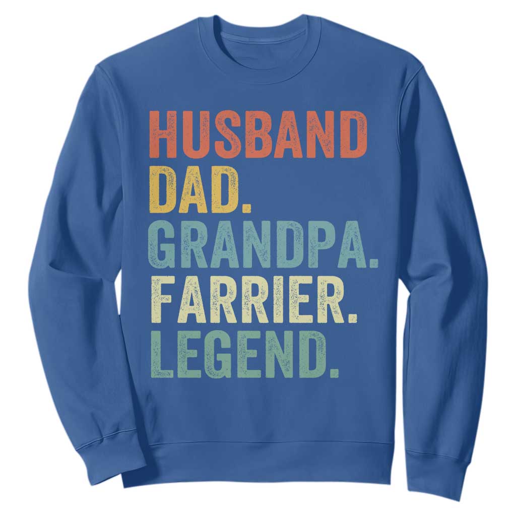 Husband Dad Grandpa Farrier Sweatshirt Vintage Horseshoe Equine Craftsman Gift