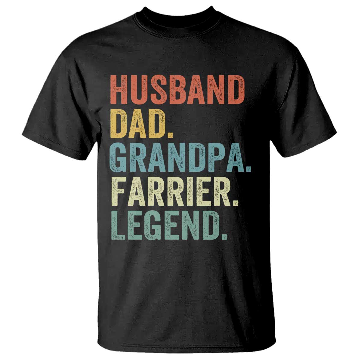 Husband Dad Grandpa Farrier T Shirt Vintage Horseshoe Equine Craftsman Gift