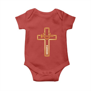 Christian Farrier Faith Cross Baby Onesie Horseshoe Blacksmith Gift