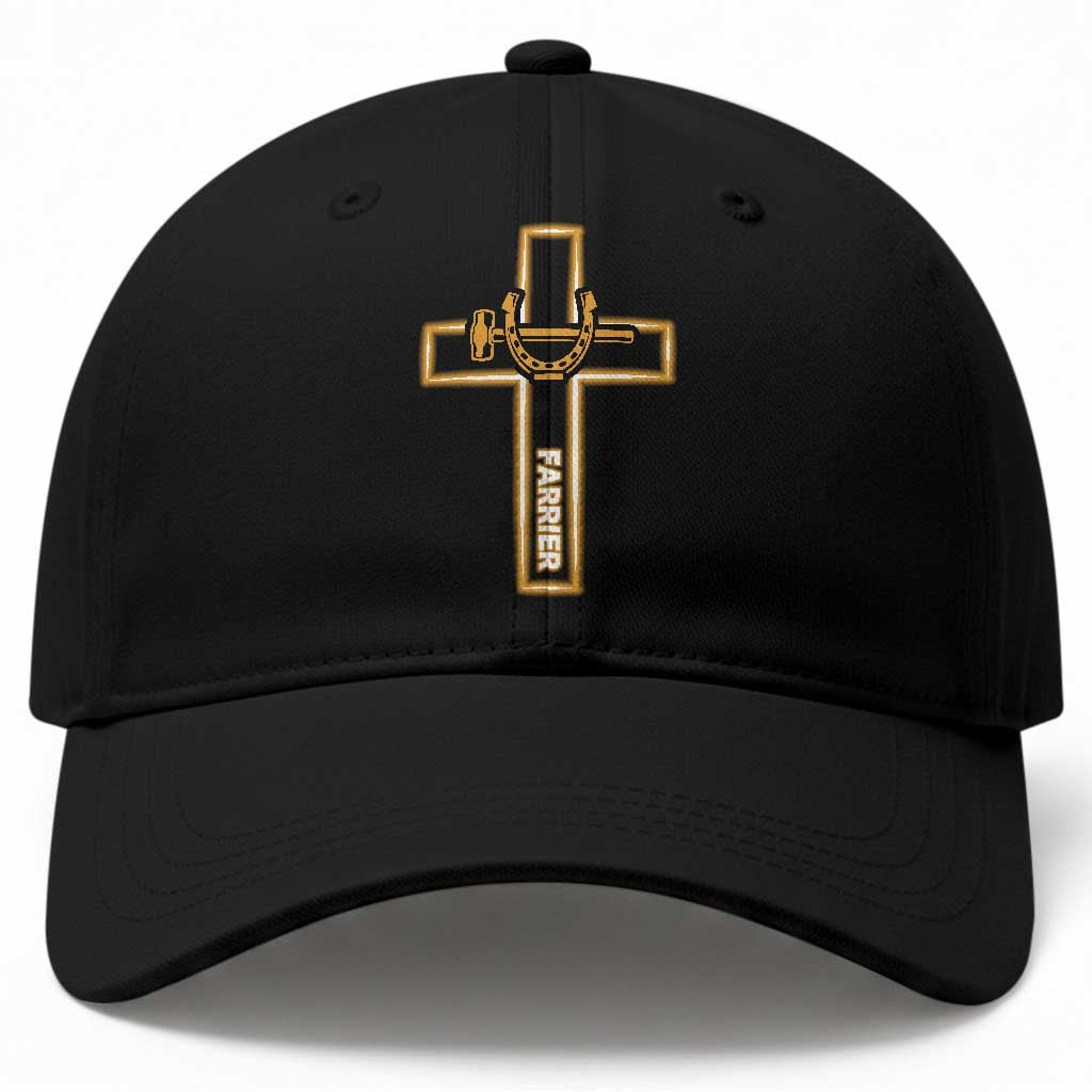 Christian Farrier Faith Cross Baseball Cap Horseshoe Blacksmith Gift