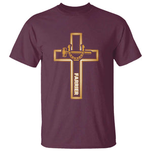 Christian Farrier Faith Cross T Shirt Horseshoe Blacksmith Gift