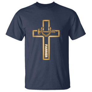 Christian Farrier Faith Cross T Shirt Horseshoe Blacksmith Gift