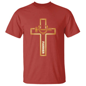 Christian Farrier Faith Cross T Shirt Horseshoe Blacksmith Gift