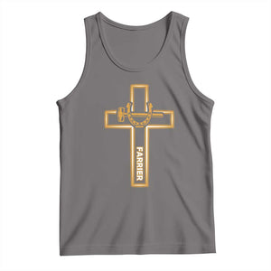 Christian Farrier Faith Cross Tank Top Horseshoe Blacksmith Gift