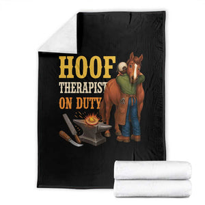 Equine Care Farrier Gift Throw Blanket Hoof Therapist On Duty