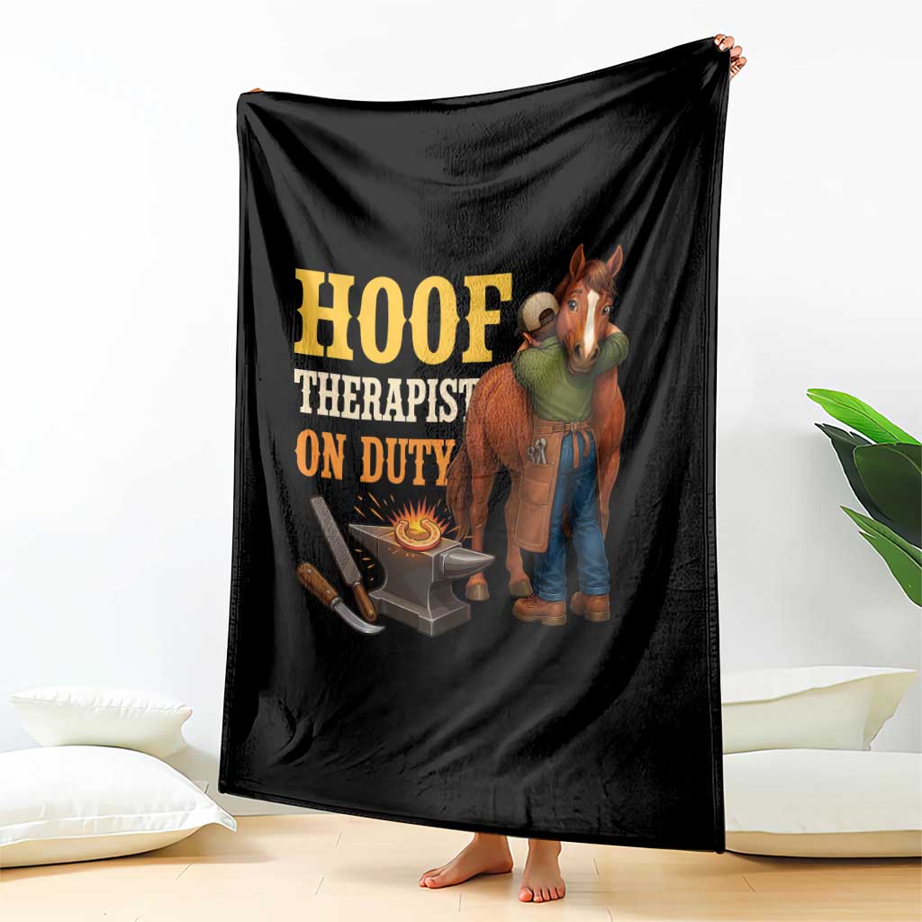 Equine Care Farrier Gift Throw Blanket Hoof Therapist On Duty