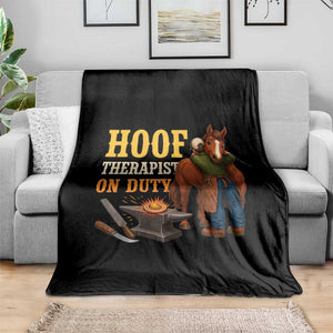 Equine Care Farrier Gift Throw Blanket Hoof Therapist On Duty