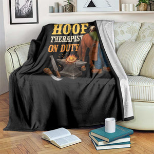 Equine Care Farrier Gift Throw Blanket Hoof Therapist On Duty