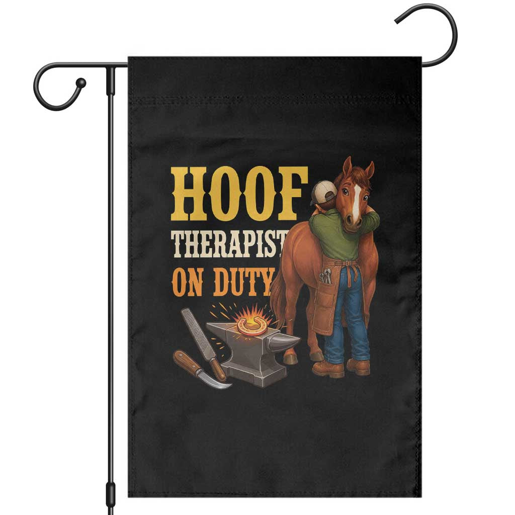 Equine Care Farrier Gift Garden Flag Hoof Therapist On Duty