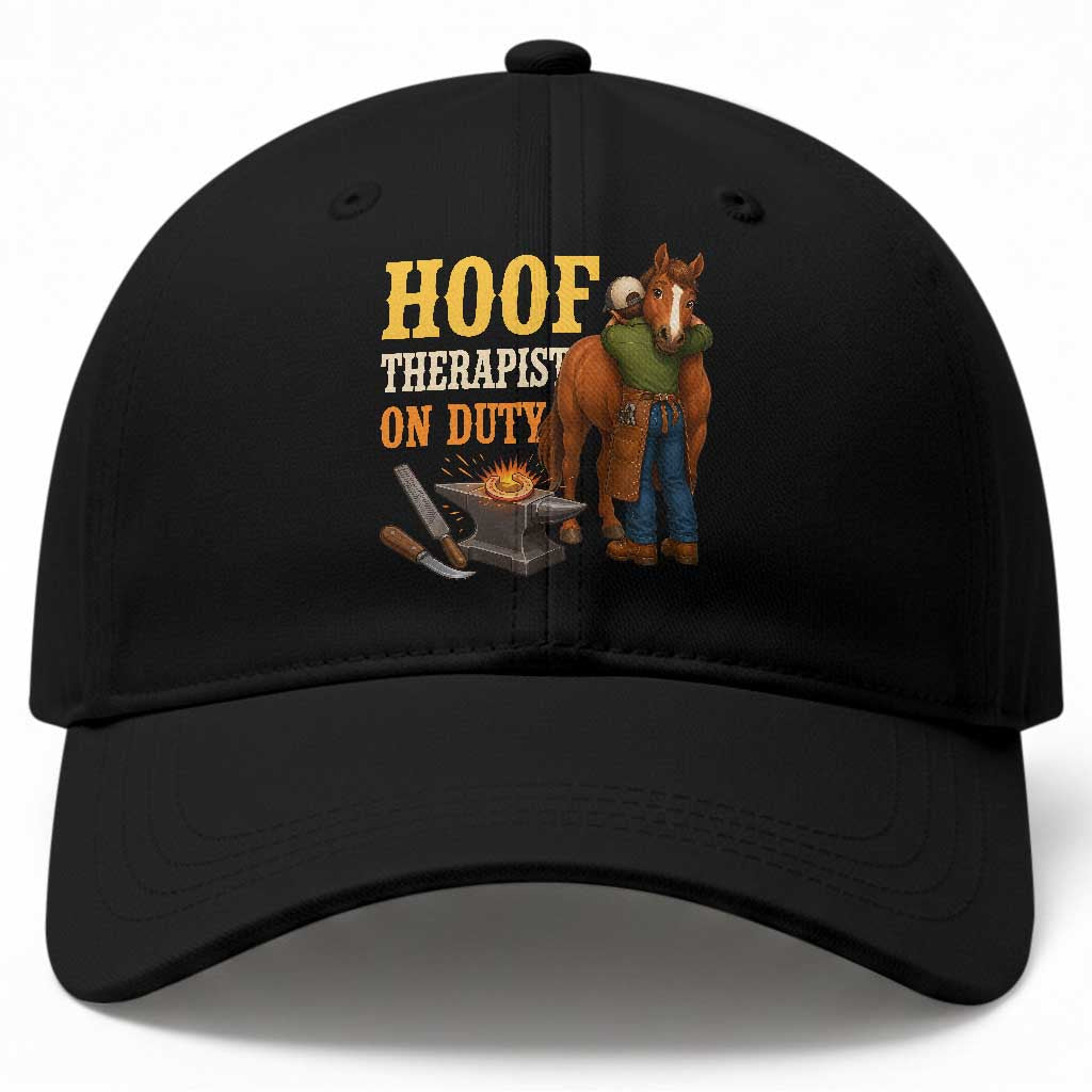 Equine Care Farrier Gift Baseball Cap Hoof Therapist On Duty
