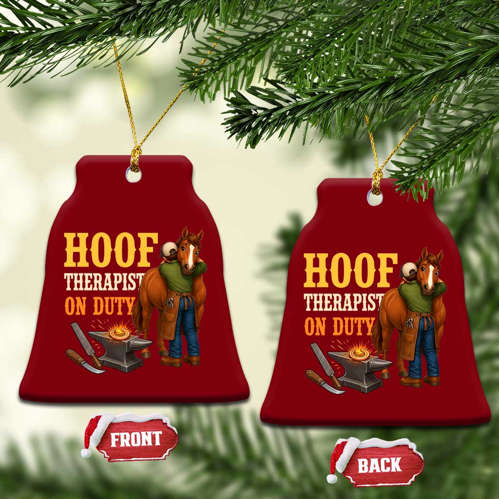 Equine Care Farrier Gift Ceramic Ornament Hoof Therapist On Duty