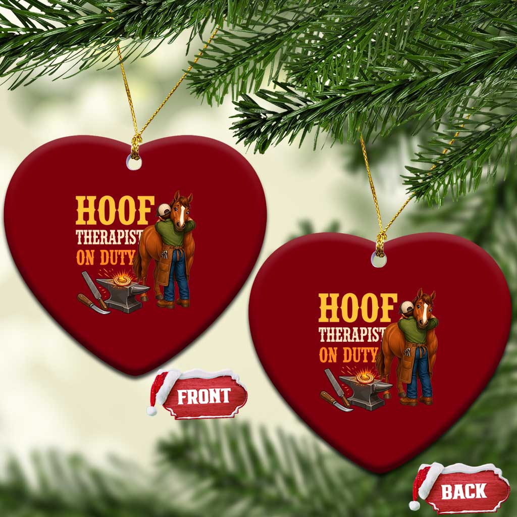 Equine Care Farrier Gift Ceramic Ornament Hoof Therapist On Duty