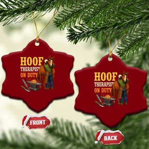 Equine Care Farrier Gift Ceramic Ornament Hoof Therapist On Duty
