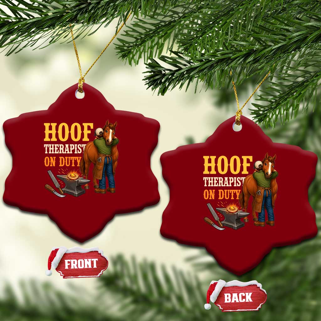 Equine Care Farrier Gift Ceramic Ornament Hoof Therapist On Duty