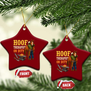 Equine Care Farrier Gift Ceramic Ornament Hoof Therapist On Duty