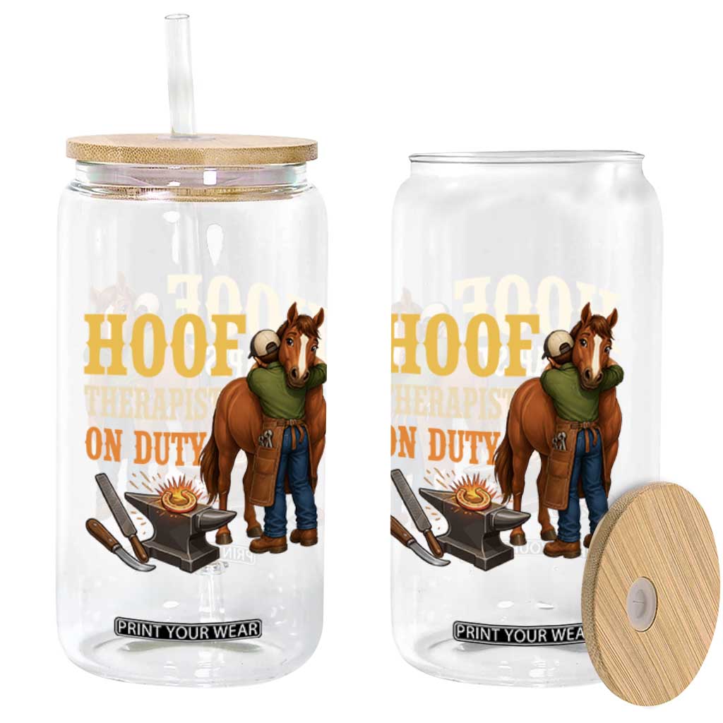 Equine Care Farrier Gift Glass Can Hoof Therapist On Duty