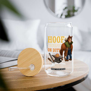 Equine Care Farrier Gift Glass Can Hoof Therapist On Duty