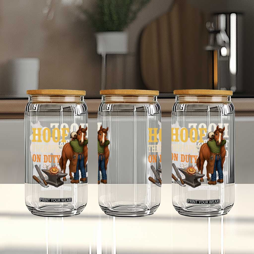 Equine Care Farrier Gift Glass Can Hoof Therapist On Duty