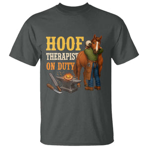 Equine Care Farrier Gift T Shirt Hoof Therapist On Duty